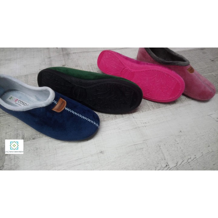 Zapatilla suapel plana en color marino,fuxia,salmon,verde
