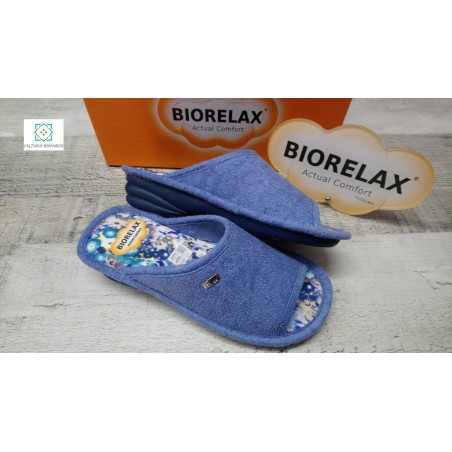 Biorelax rizo  cuña indigo talon y puntera descubierta