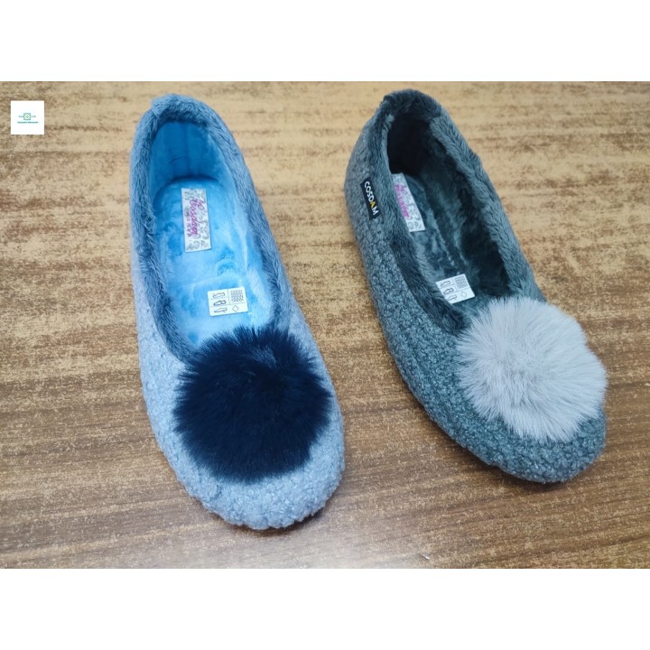 Zapatilla cosdam plana fuji celeste o gris tallas 35 al 41