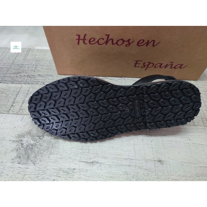 Abarcas glittier negro tallas 35 al 41