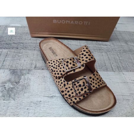 Chancla bio dos hebillas leopard tallas 36 al 41