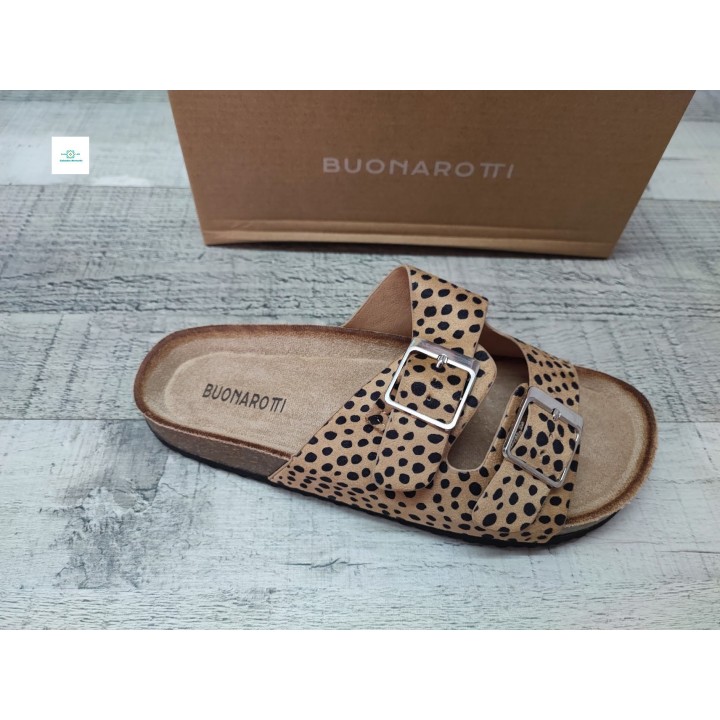 Chancla bio dos hebillas leopard tallas 36 al 41