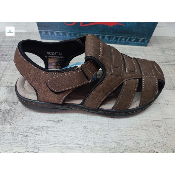 Sandalia marrón piso goma tallas 40 al 45